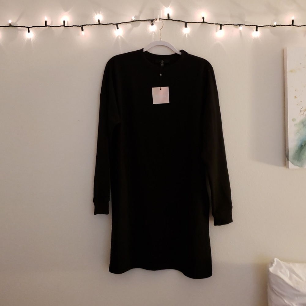 MISSGUIDED Black Sweater Dress